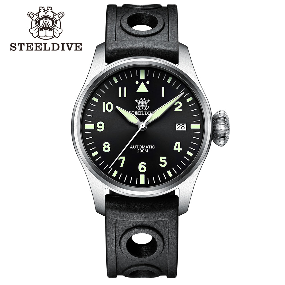 STEELDIVE SD1928 dive watch — variant 28HH-HR stock photo