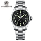 STEELDIVE SD1928 dive watch — variant 28HH-SS stock photo
