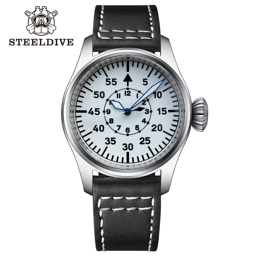 STEELDIVE SD1928B dive watch — variant 28B-WT-HR stock photo