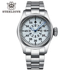 STEELDIVE SD1928B dive watch — variant 28B-WT-SS stock photo