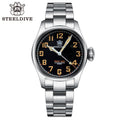 STEELDIVE SD1928V dive watch — variant 28V-FG-BY-SS stock photo