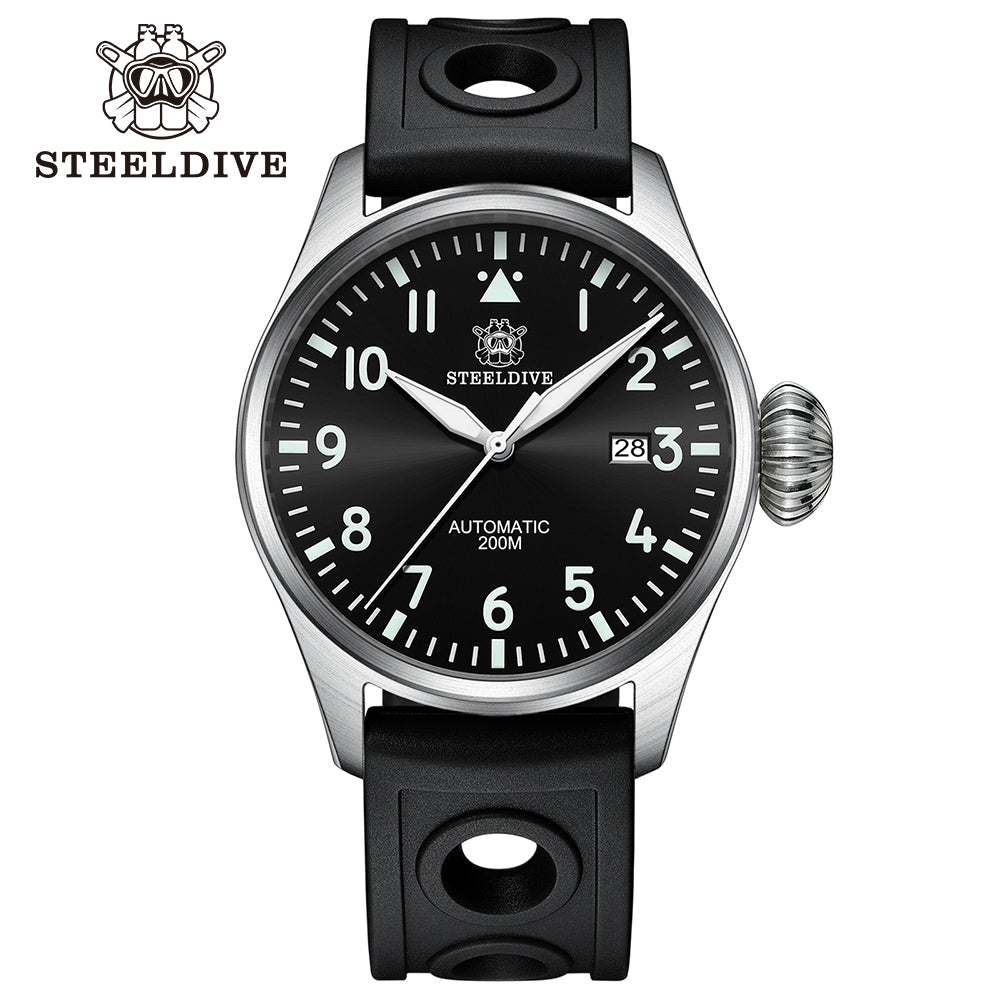 STEELDIVE SD1930 dive watch — variant 30HH-Y-HR stock photo