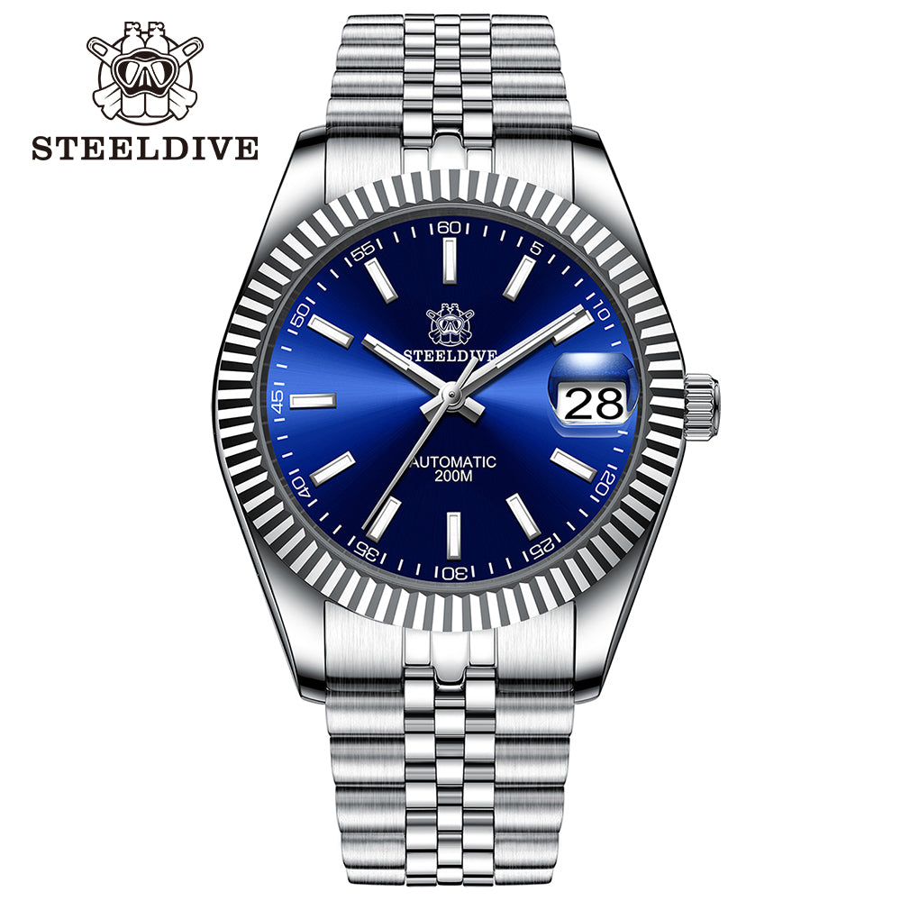 STEELDIVE SD1933 dive watch — variant 33BL-JBL stock photo
