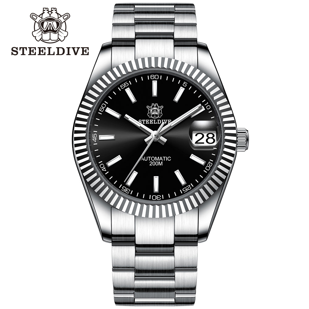 STEELDIVE SD1933 dive watch — variant 33HH-SS stock photo