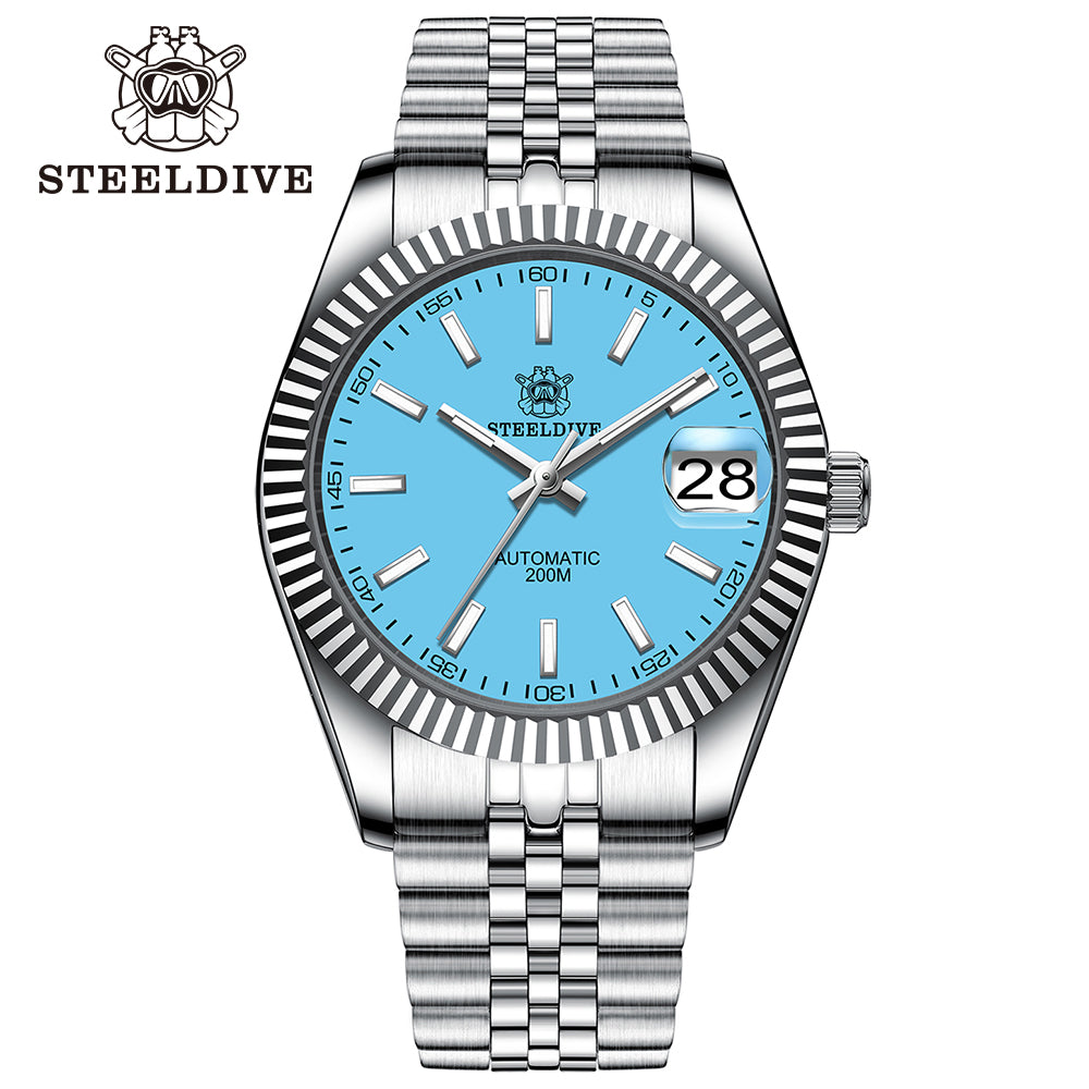 STEELDIVE SD1933 dive watch — variant 33QL-JBL stock photo
