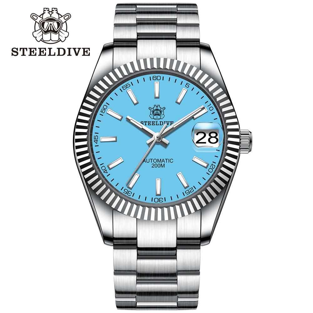 STEELDIVE SD1933 dive watch — variant 33QL-SS stock photo