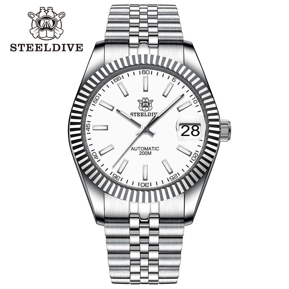 STEELDIVE SD1933 dive watch — variant 33WT-JBL stock photo
