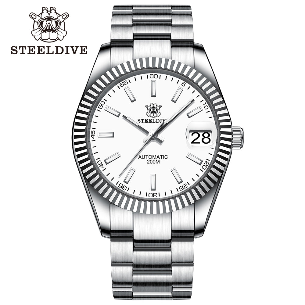 STEELDIVE SD1933 dive watch — variant 33WT-SS stock photo