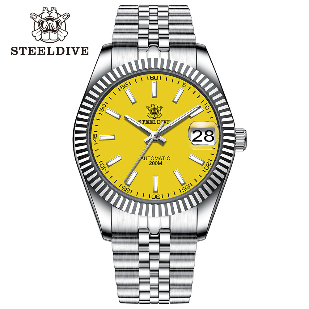 STEELDIVE SD1933 dive watch — variant 33YL-JBL stock photo