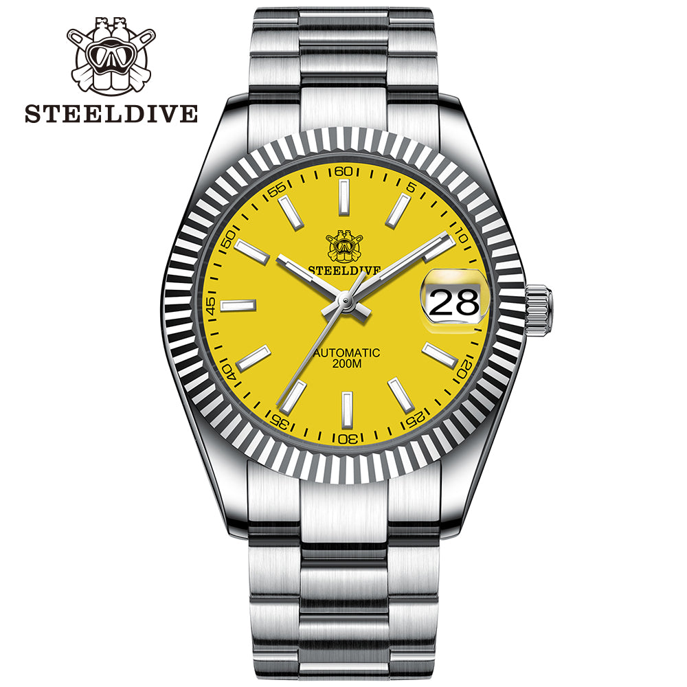 STEELDIVE SD1933 dive watch — variant 33YL-SS stock photo