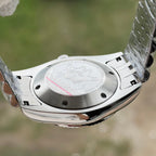 Steeldive SD1933 engraved stainless steel caseback with NH35 movement and diver helmet logo