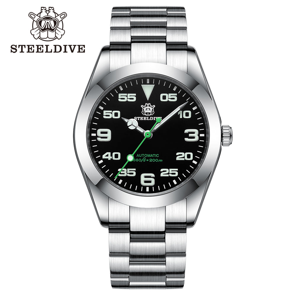 STEELDIVE SD1934K dive watch — variant 34K-SS stock photo