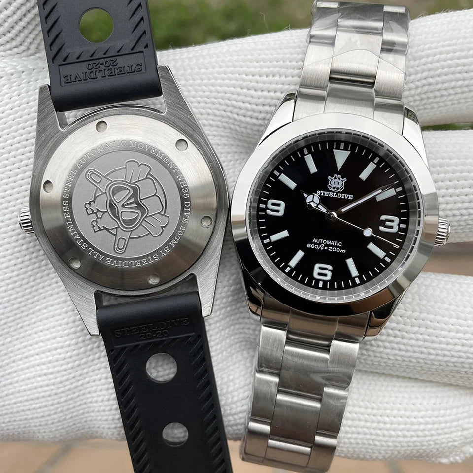 Steeldive SD1934T automatic diver watch clasp