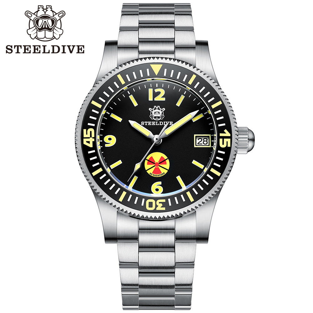 STEELDIVE SD1952T dive watch — variant 52T-B-SS stock photo