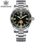 STEELDIVE SD1952T dive watch — variant 52T-B-SS stock photo