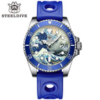 STEELDIVE SD1953J dive watch — variant 53J-BL-LR stock photo