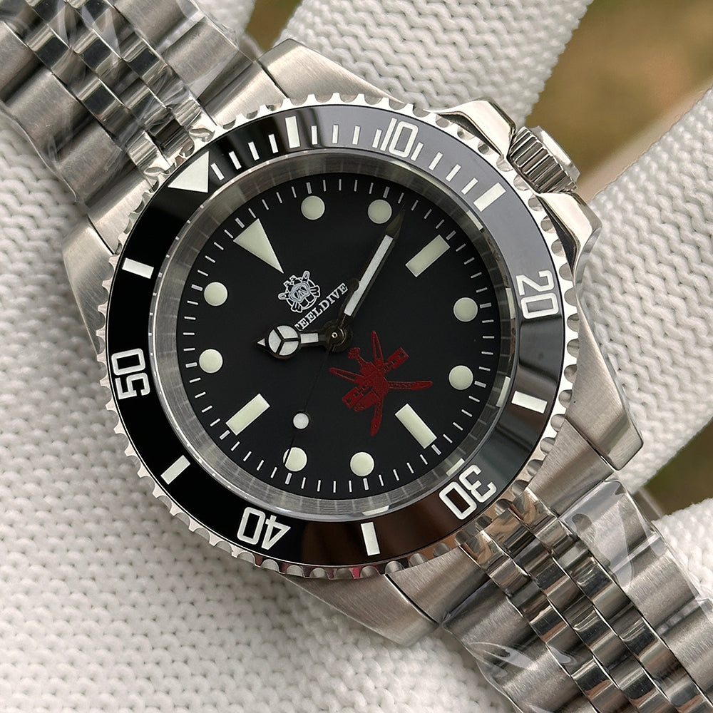 STEELDIVE SD1954 dive watch — variant 54P-JBL stock photo