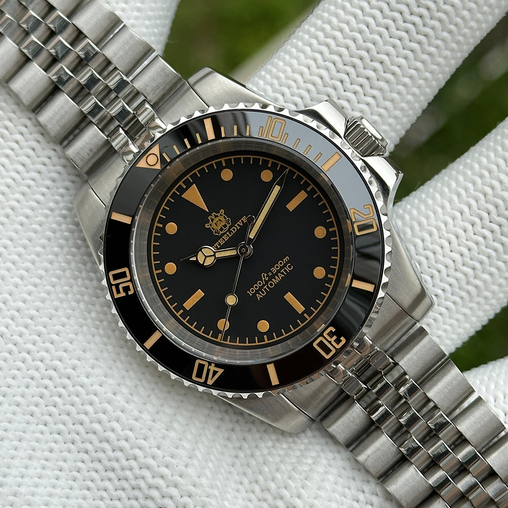 STEELDIVE SD1954V dive watch — variant 54V-JBL stock photo
