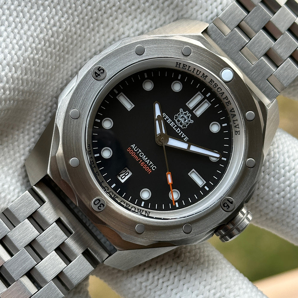 STEELDIVE SD1960 dive watch — variant 60HH-05L stock photo