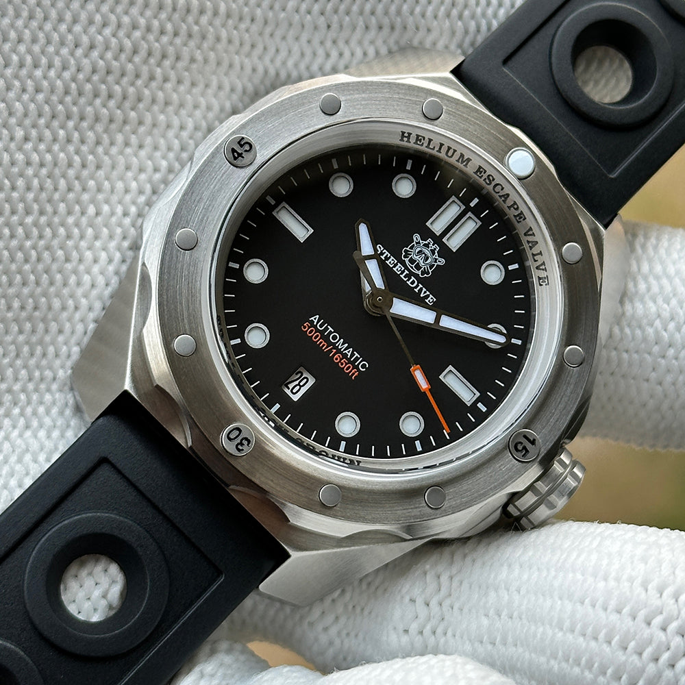 STEELDIVE SD1960 dive watch — variant 60HH-HR stock photo