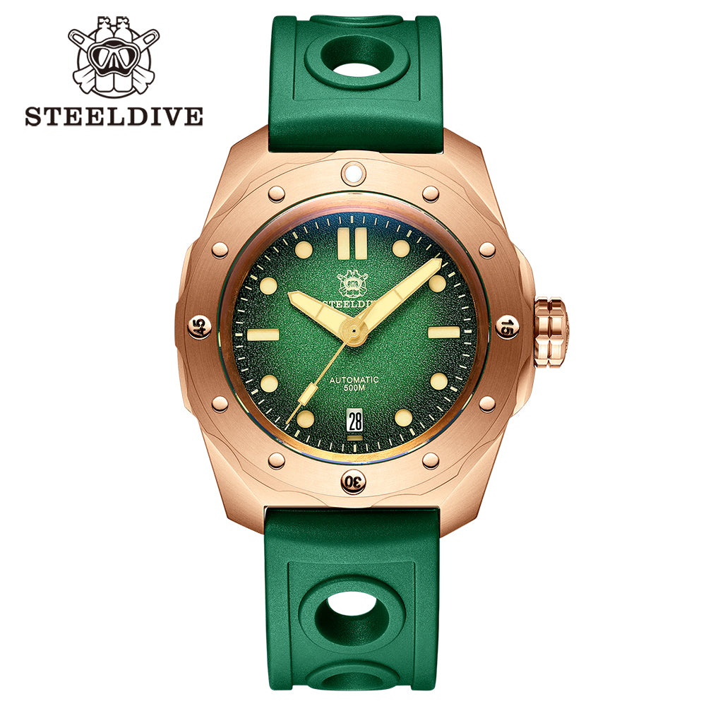 STEELDIVE SD1960S dive watch — variant 60S-GR stock photo