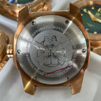 Steeldive SD1960S caseback engraved with diver logo, NH35 automatic 500m dive watch bronze case