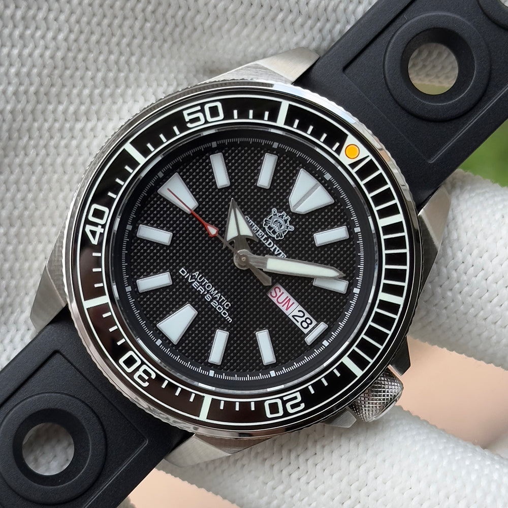 STEELDIVE SD1961 dive watch — variant 61HH-HR stock photo