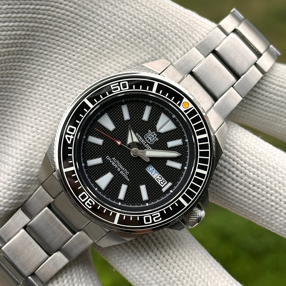 STEELDIVE SD1961 dive watch — variant 61HH-SS stock photo
