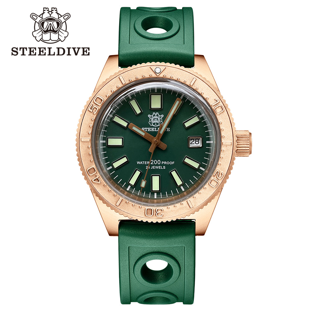 STEELDIVE SD1962S dive watch — variant 62S-NT-GR stock photo
