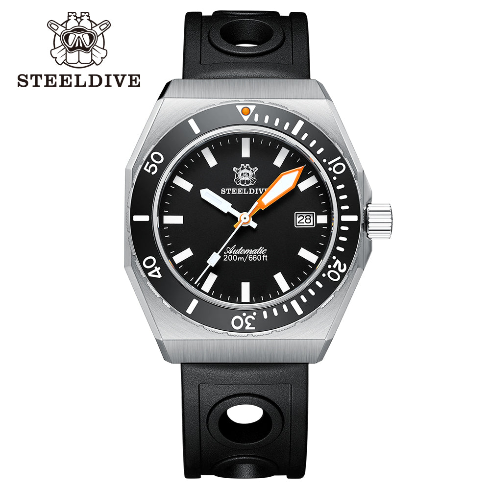 STEELDIVE SD1963 dive watch — variant 63HH-HR stock photo