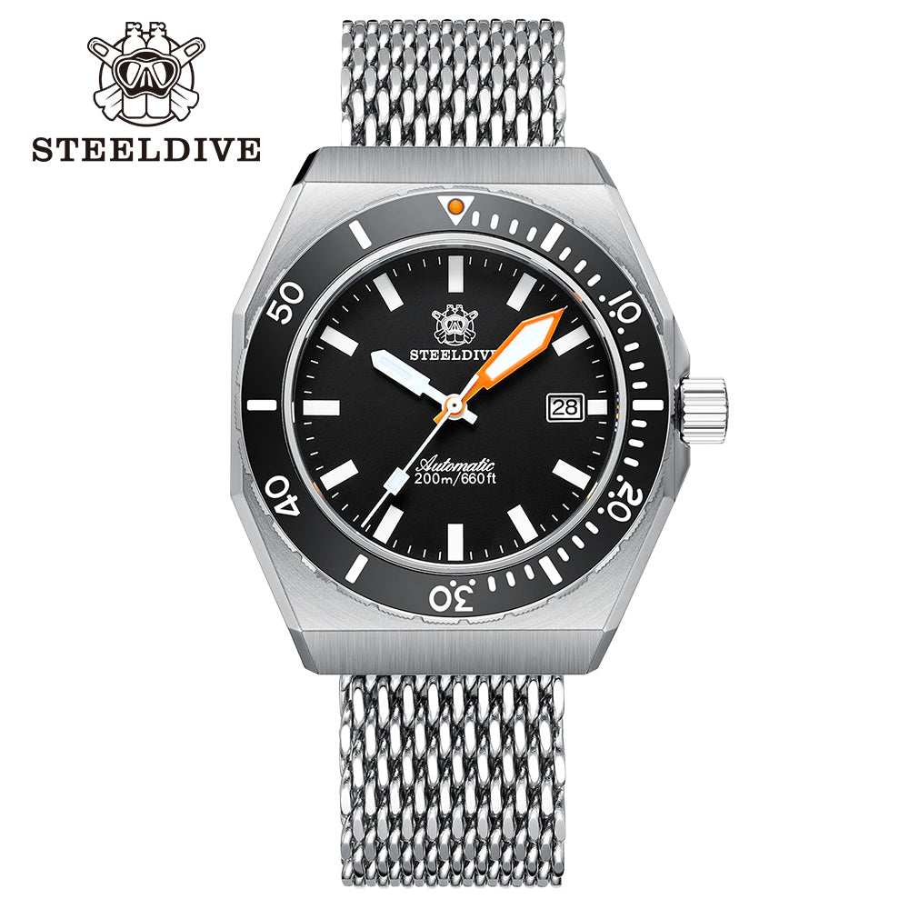 STEELDIVE SD1963 dive watch — variant 63HH-SK stock photo