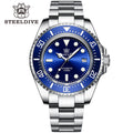 STEELDIVE SD1964 dive watch — variant 64BL-SS stock photo