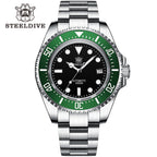 STEELDIVE SD1964 dive watch — variant 64HH-GR-SS stock photo