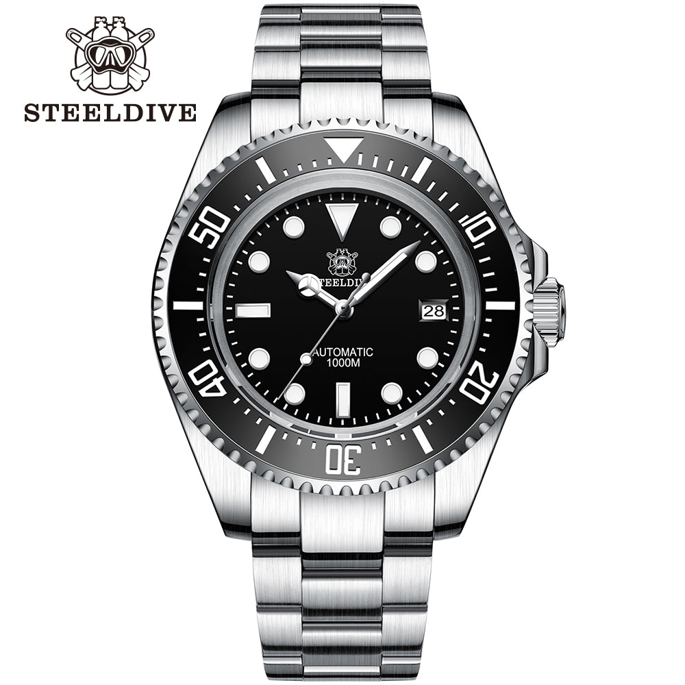 STEELDIVE SD1964 dive watch — variant 64HH-SS stock photo