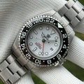 STEELDIVE SD1964GMT dive watch — variant 64GMT-BH-SS stock photo