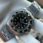 STEELDIVE SD1964GMT dive watch — variant 64GMT-HH-SS stock photo