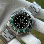 STEELDIVE SD1964GMT dive watch — variant 64GMT-HN-SS stock photo