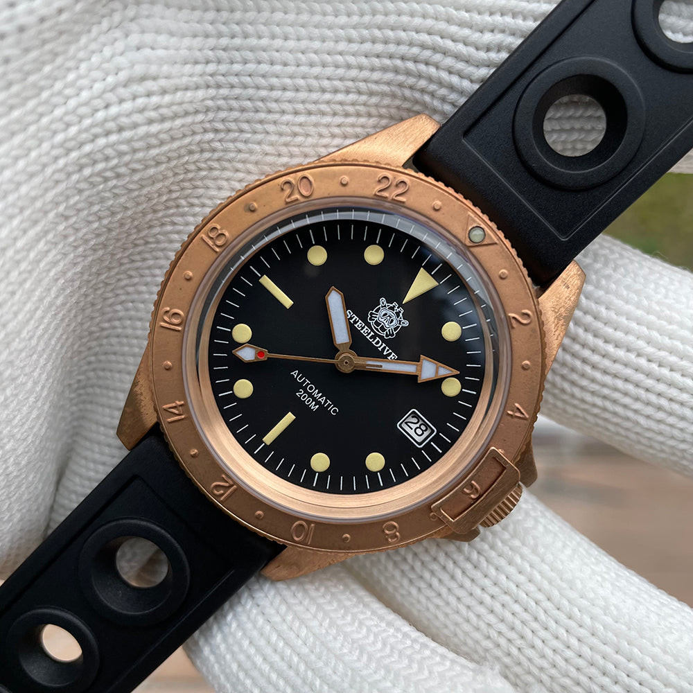 STEELDIVE SD1966S dive watch — variant 66S-L-HR stock photo