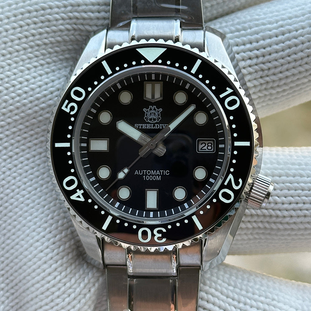 STEELDIVE SD1968 dive watch — variant 68HH-SS stock photo