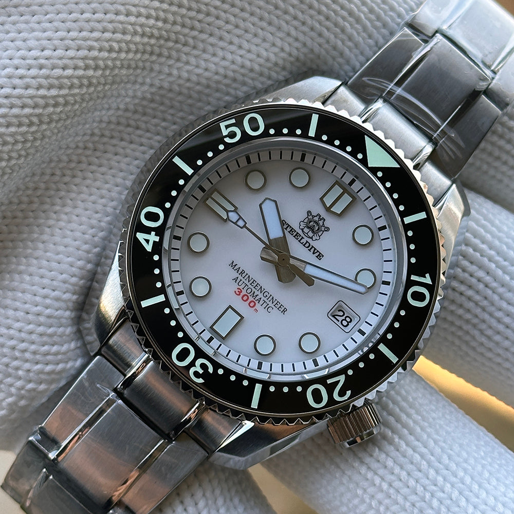 STEELDIVE SD1968 dive watch — variant 68WT-SS stock photo