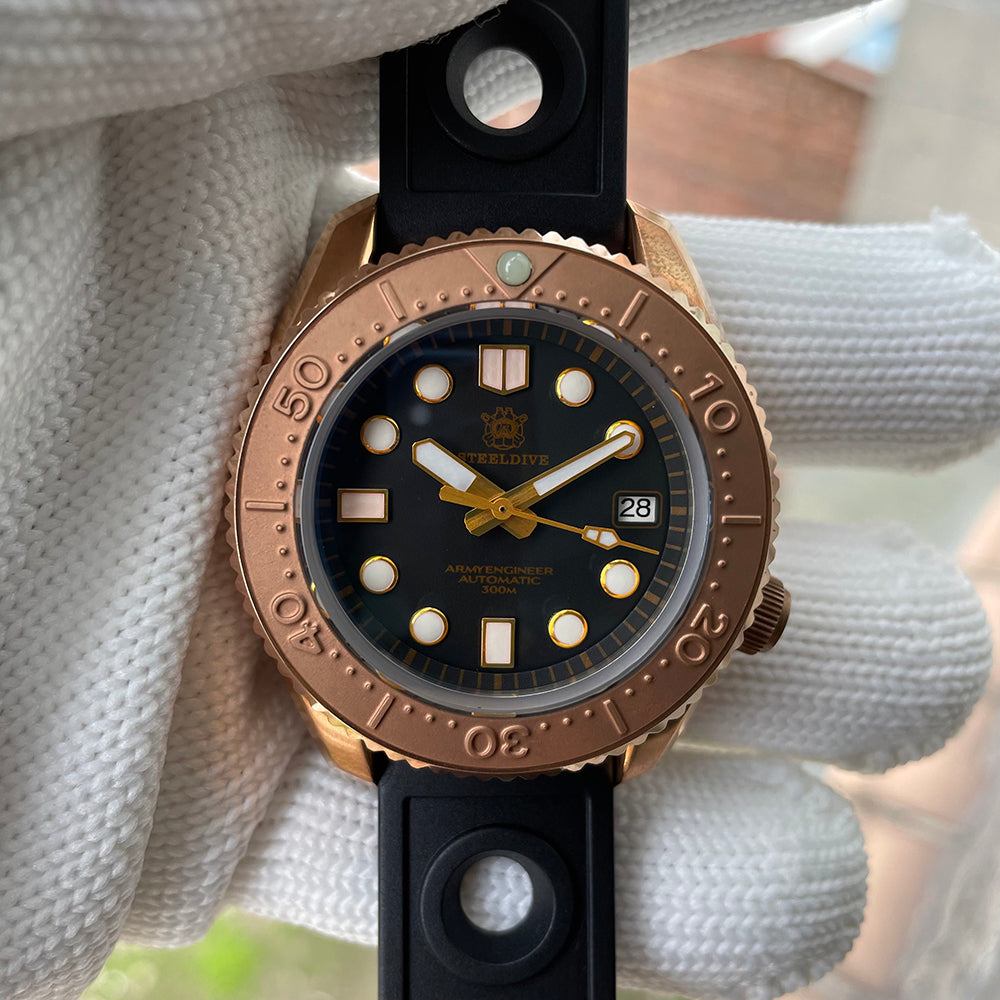 STEELDIVE SD1968S dive watch — variant 68S-HT-HR stock photo
