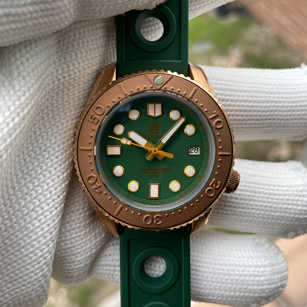 STEELDIVE SD1968S dive watch — variant 68S-NT-GR stock photo