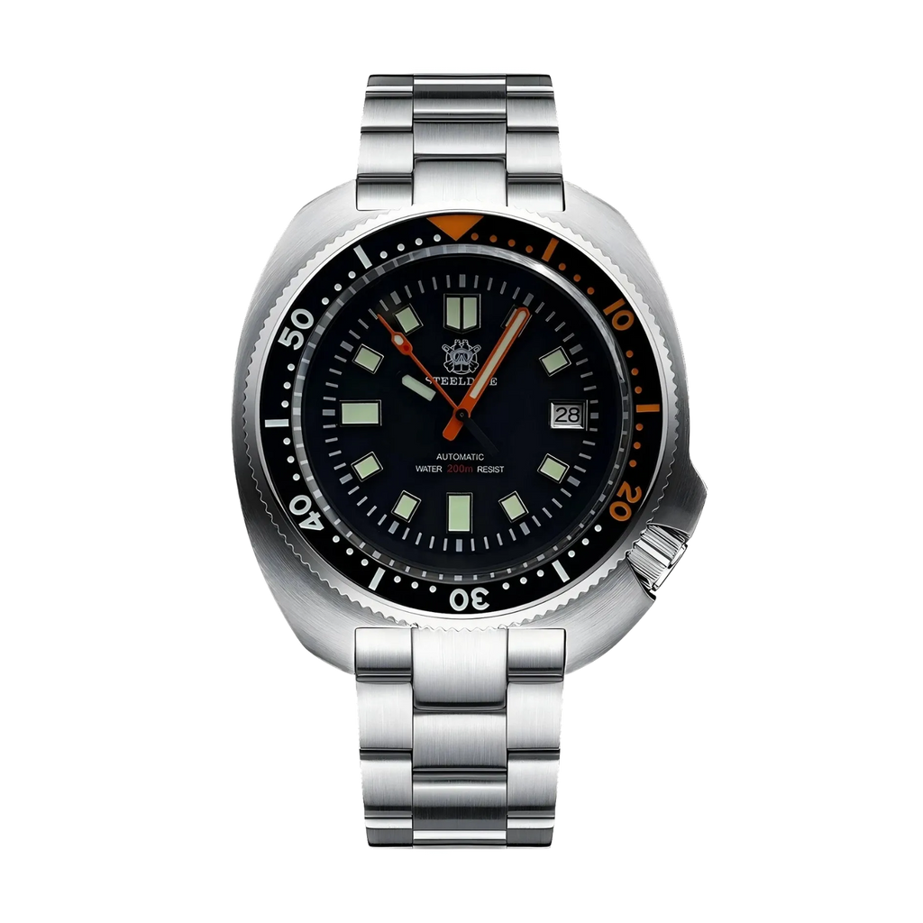 Steeldive SD1970C bi color diver watch steel angle