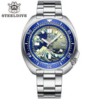 STEELDIVE SD1970J dive watch — variant 70J-BL-SS stock photo