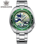STEELDIVE SD1970J dive watch — variant 70J-GR-SS stock photo