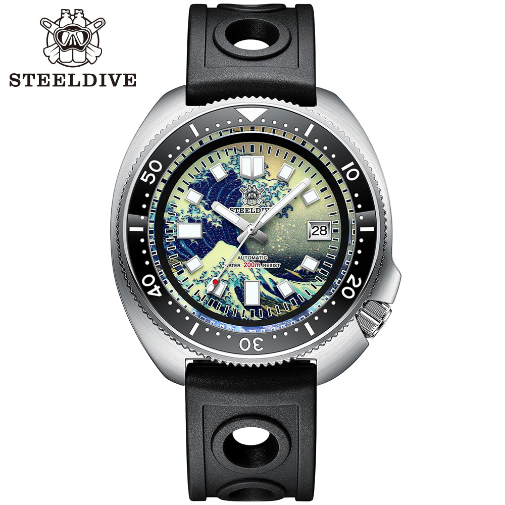 STEELDIVE SD1970J dive watch — variant 70J-HH-HR stock photo