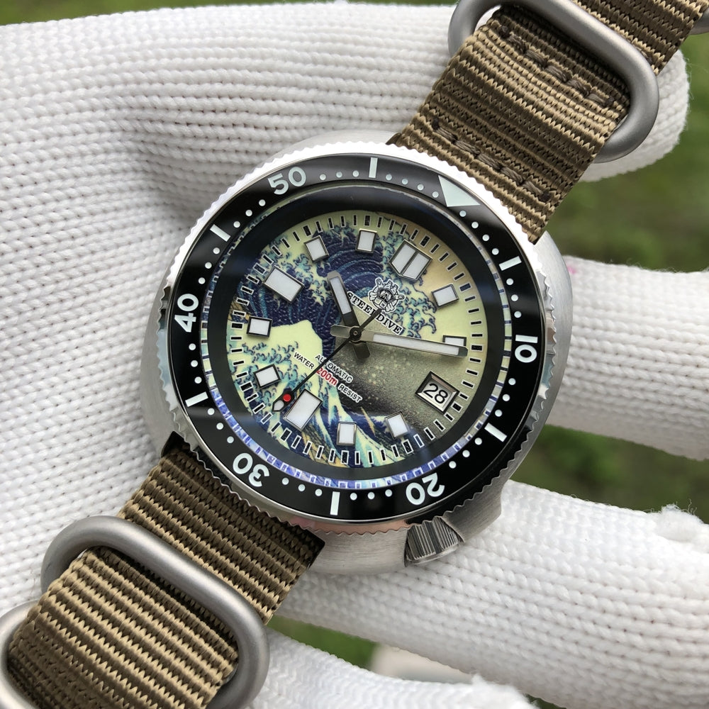 STEELDIVE SD1970J dive watch — variant 70J-HH-KN stock photo