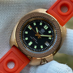 STEELDIVE SD1970S dive watch — variant 70S-T-OR-TK stock photo