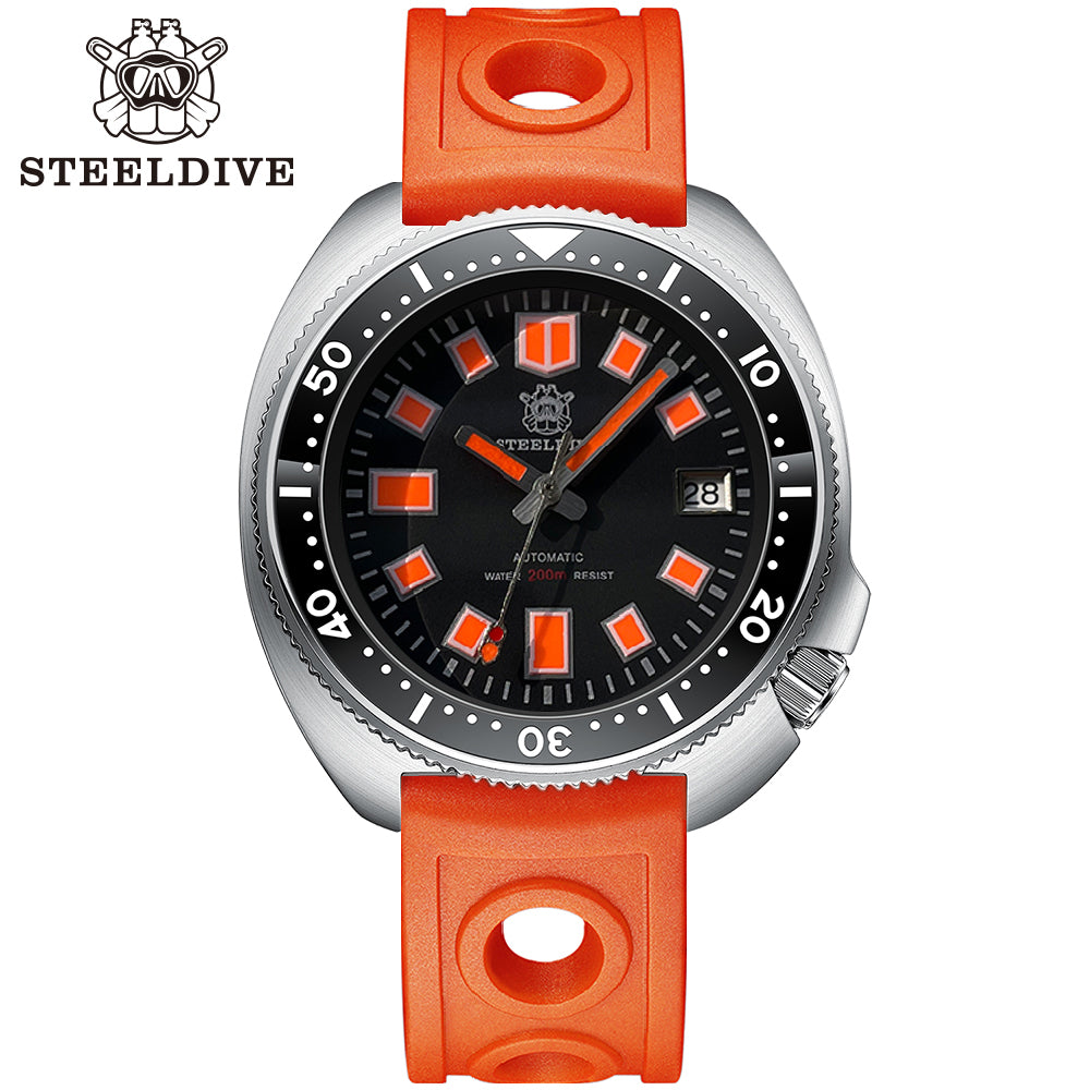 STEELDIVE SD1970U dive watch — variant 70U-OR-OR stock photo