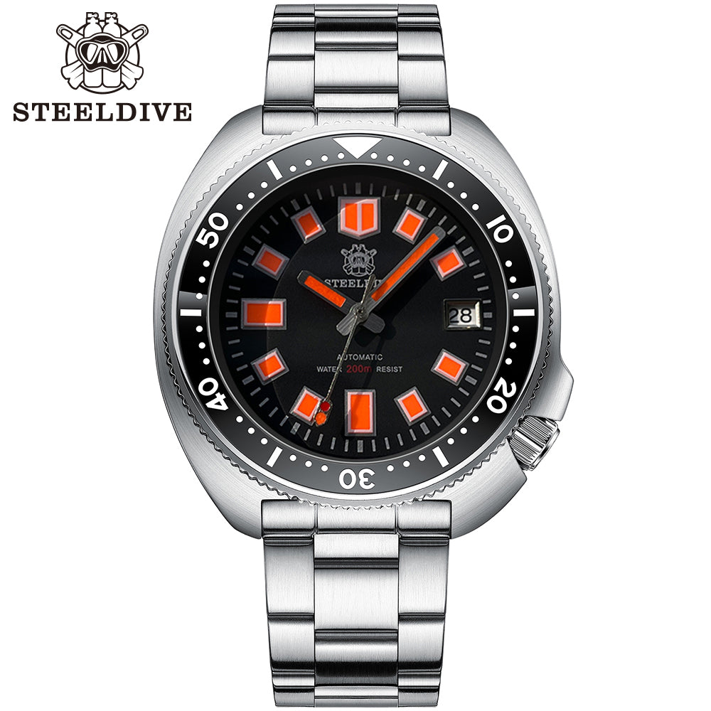 STEELDIVE SD1970U dive watch — variant 70U-OR-V3GD stock photo